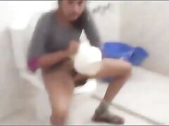 Desi College girl washing pussy after fuck