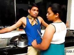 indian big boob aunty in short film.