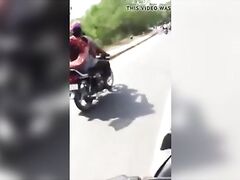 punjabi aunty giving jerking on bike