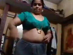 South Indian aunty saree strip, nude big body.